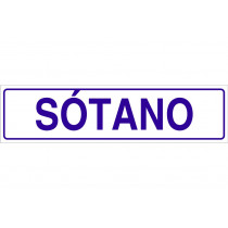 Sinal informativo apenas texto - porão