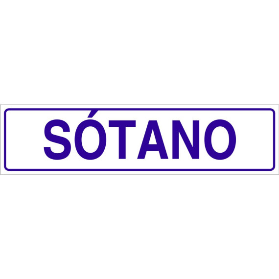 Segnale informativo solo testo - seminterrato
