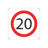 Sign for work OB07 "Max speed 20kmh"