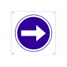 Signal pour les travaux Direction obligatoire (flèche à droite) SEKURECO