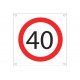 Signal für die Arbeit OB15 "VEL MAX 40 KMH"