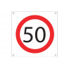 Panneau de chantier OB16 "Vitesse max 50 km/h"