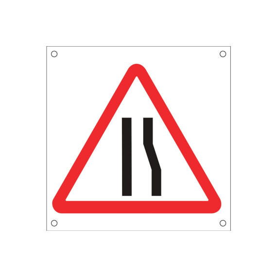 Sign for work OB21 "Right narrowing via"
