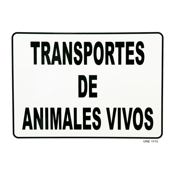 Placa para vehiculos "Animales Vivos"