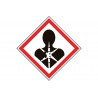 Adhesive signage Toxic waste that can cause respiratory injuries COFAN
