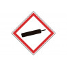 Indicação Adesiva Resíduos tóxicos perigo ar comprimido (100 x 100 mm)