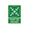 Signal en catalan Punt de Réunion de texte et de pictogramme (COFAN)