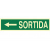 Sign in Catalan: Left exit (arrow to the left) COFAN