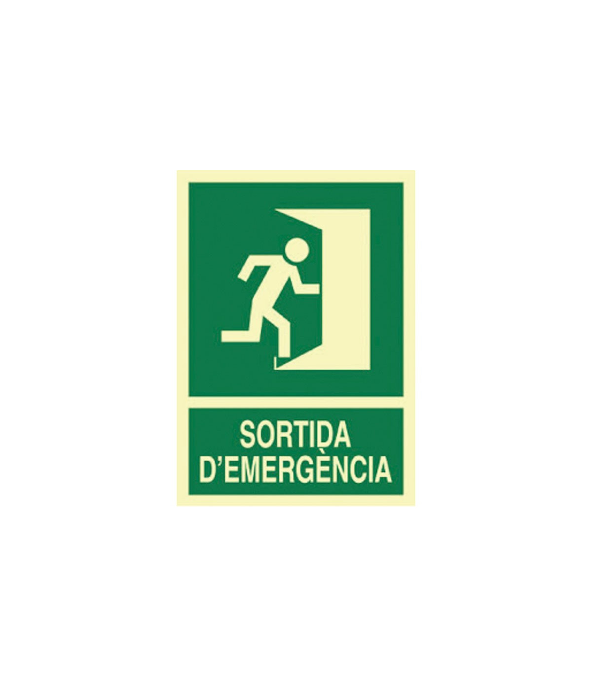 Sortida Sign Country Señal en catalán: Sortida D'emergència dreta (texto y pictograma) COFAN ...