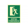 Sign in Catalan: Left Emergency Exit COFAN