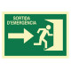 Sign in Catalan: Senyals d'Evacuació -Sorted D'Emergency Fletxa Dre