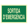 Señal en catalán Sortida D'emergència (solo tecto) COFAN