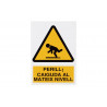 Danger sign in Catalan Perill Caiguda Mateix Nivell COFAN