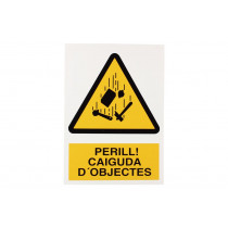 Señal en catalán: Senyals d'advertència - Perill Caiguda Objectes