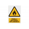 Sign in Catalan: Perill flammable material COFAN