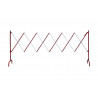 Red white straight extendable fence COFAN