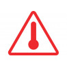 Adhesive pictogram sign Danger High temperatures COFAN