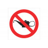 Placa proibindo máquinas de lubrificação em operação COFAN