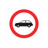 Cars prohibited sign (pictogram only) COFAN