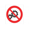 Señal prohibido solo pictograma - Prohibido tocar engranajes