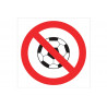 Sinal de segurança: Proibido jogar com a bola COFAN