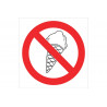 Sign prohibiting eating ice cream COFAN