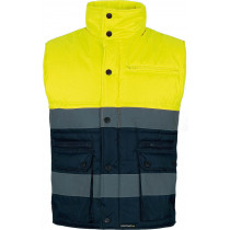 Chaleco Alta Visibilidad de cuello alto con elástico en la cintura WORKTEAM S4035