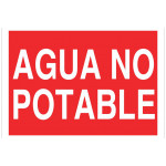 Señal prohibido solo texto - Agua no potable