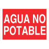 Señal de prohibición Agua no potable (solo texto) COFAN