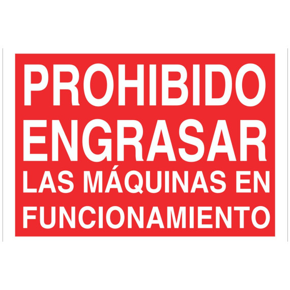 Prohibido engrasar las máquinas en funcionando COFAN, comprar online