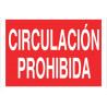 Señal de seguridad: Circulación prohibida (solo texto) COFAN