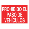 Signal d'interdiction de véhicules (texte uniquement)