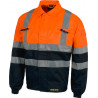 Work jacket in contrasting colors with hidden zipper WORKTEAM C3211