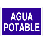 Señal obligación solo texto - Agua potable