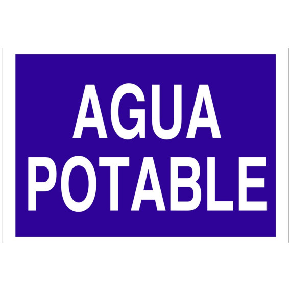 Señal obligación solo texto - Agua potable