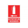Fire extinguisher Socorro Sign with Left Arrow Pictogram Cofan