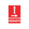Señal de socorro Hidrante flecha derecha (texto y pictograma) COFAN