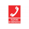 Sinal de emergência telefone de emergência texto e pictograma COFAN