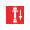Hydrant Water Intake Sign with Downward Direction Arrow Pictogram COFAN