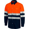 Long sleeve shirt combined with high visibility WORKTEAM C3813