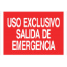 Sign for Exclusive Use Emergency Exit, text COFAN