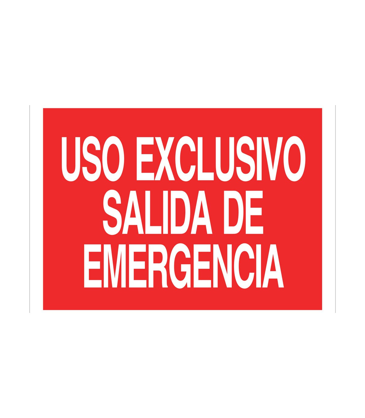 Cartel para salida de emergencia solo texto 297×148 mm 2.32 €