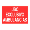 Señal de socorro Uso exclusivo ambulancias (solo texto) COFAN