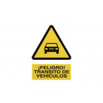 Signalwarnung Pictorama und Text - Gefahrweg von Fahrzeugen