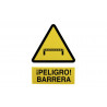 Señal de advertencia Peligro Barrera (texto y pictograma) COFAN