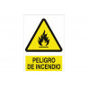 Señal de advertencia Peligro de incendio (poliestireno y adhesivo) COFAN