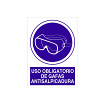 Obligation signal and text - use of antisalpicate glasses