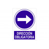 Cartel de Dirección obligatoria con flecha derecha COFAN