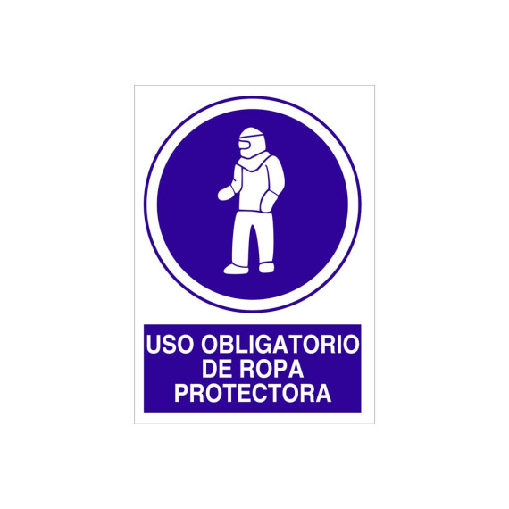 Pictogramas Ropa Protectora Señal obligación Uso obligatorio de ropa protectora 1 COFAN, comprar online