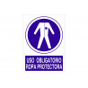 Señal obligación Uso obligatorio ropa protectora 2 (traje ajustado) COFAN